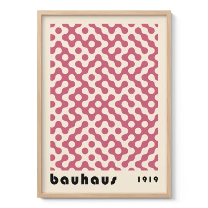 Bauhaus Wandbild – Rosa Muster