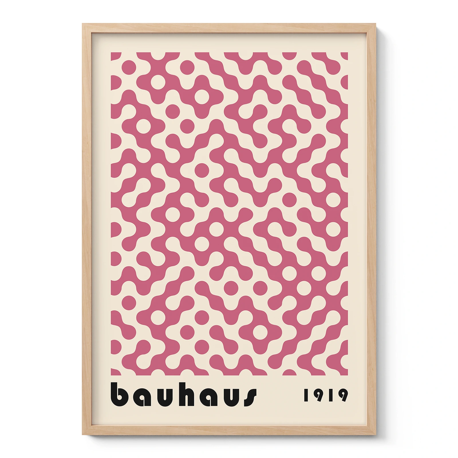 Geometric Bauhaus Wall Art – Pink Slow Motion