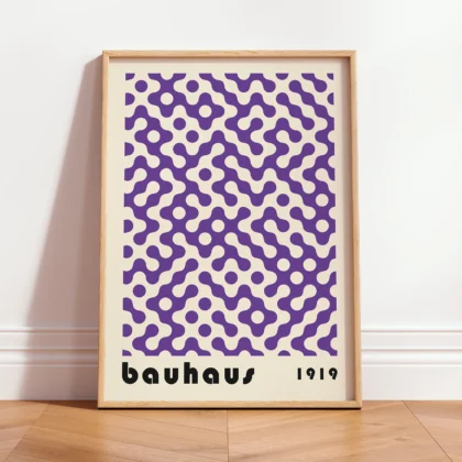 Geometric Bauhaus Wall Art – Purple Slow Motion