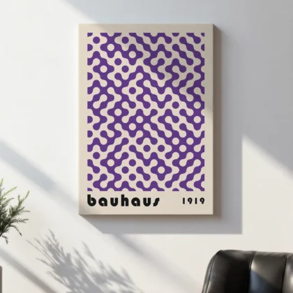 Geometric Bauhaus Wall Art – Purple Slow Motion