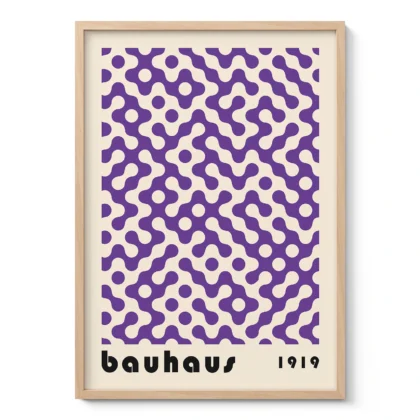 Geometric Bauhaus Wall Art – Purple Slow Motion