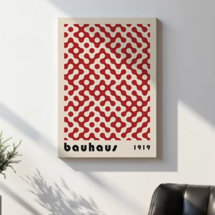Geometric Bauhaus Wall Art – Red Slow Motion