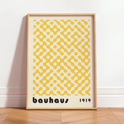 Geometric Bauhaus Wall Art – Yellow Slow Motion