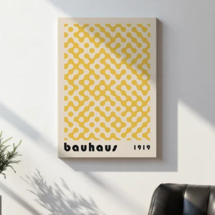 Geometric Bauhaus Wall Art – Yellow Slow Motion