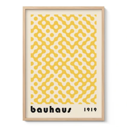 Geometric Bauhaus Wall Art – Yellow Slow Motion