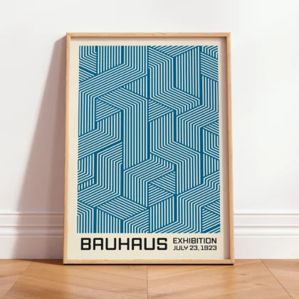 Bauhaus paveikslas – Mėlynų linijų žaismas