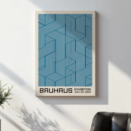 Bauhaus paveikslas – Mėlynų linijų žaismas