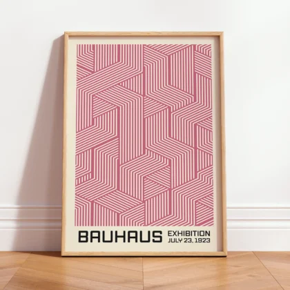 Bauhaus paveikslas – Rožinių linijų žaismas