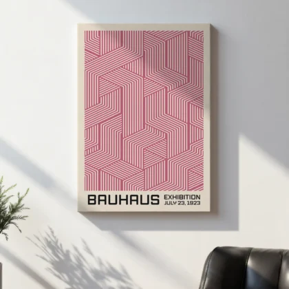 Bauhaus paveikslas – Rožinių linijų žaismas