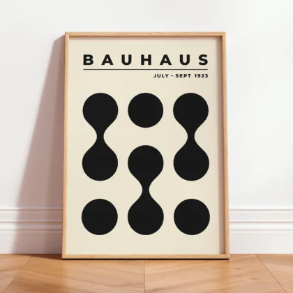 Bauhaus Exhibition 1923 Print – Black Circle Drops