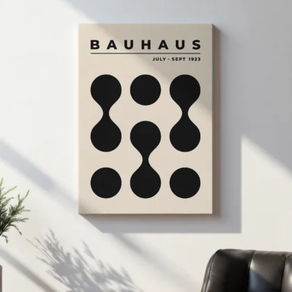 Bauhaus Exhibition 1923 Print – Black Circle Drops