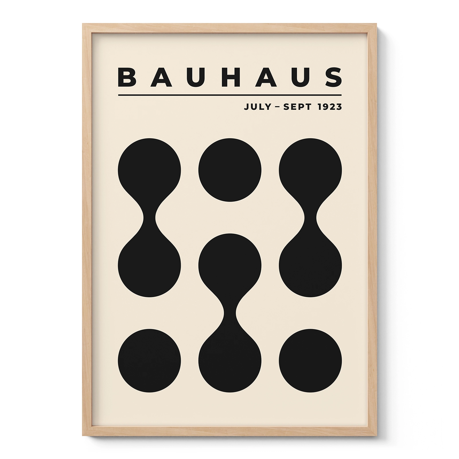 Bauhaus Exhibition 1923 Print – Black Circle Drops