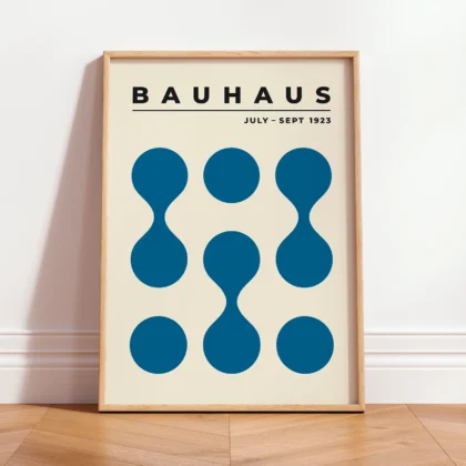 Bauhaus Exhibition 1923 Print – Blue Circle Drops