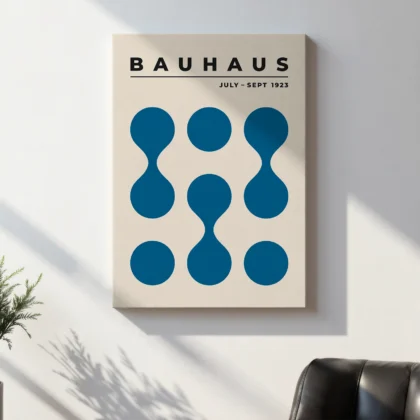 Bauhaus Exhibition 1923 Print – Blue Circle Drops