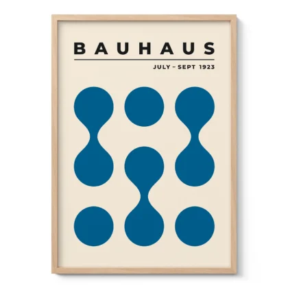 Bauhaus Exhibition 1923 Print – Blue Circle Drops