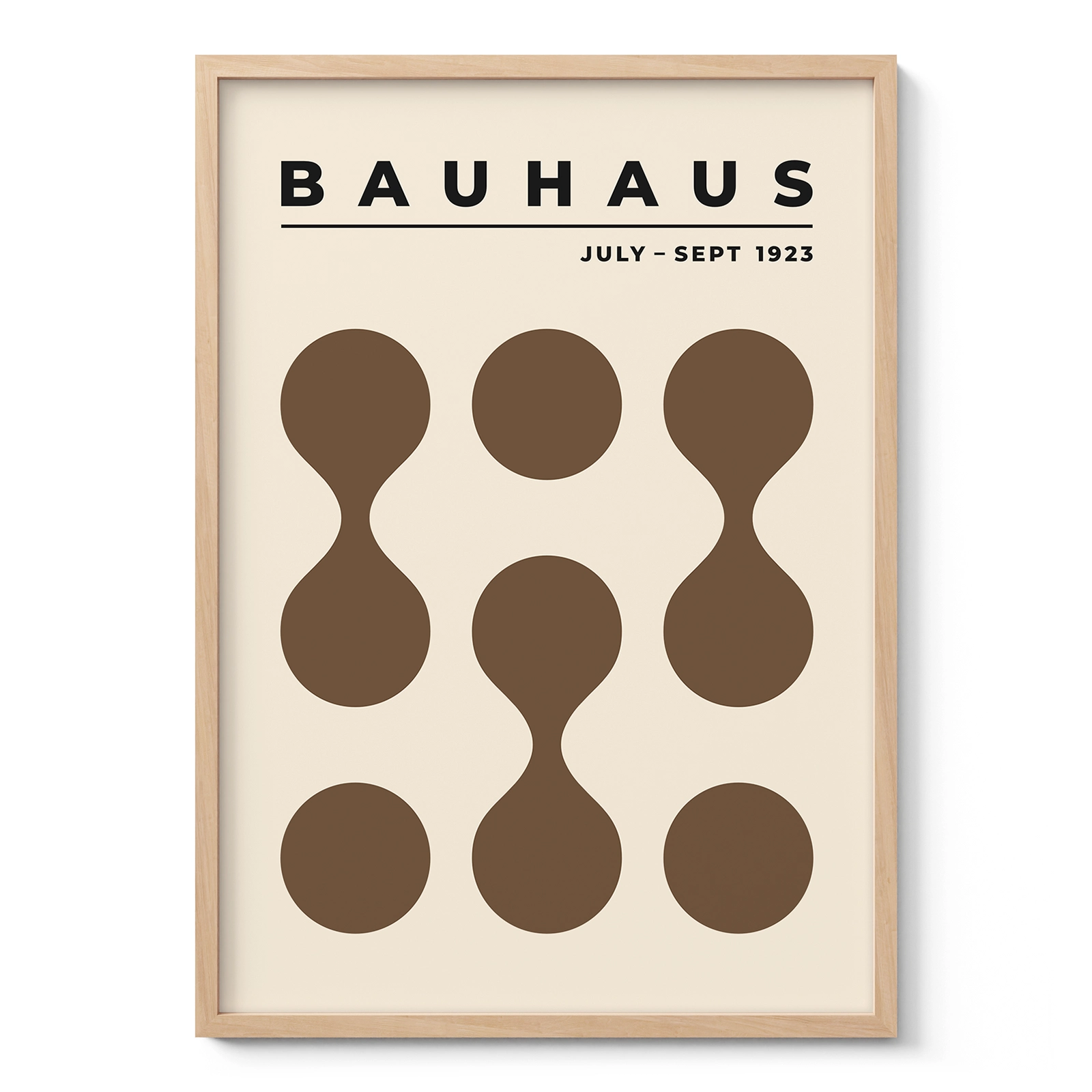Bauhaus Exhibition 1923 Print – Brown Circle Drops