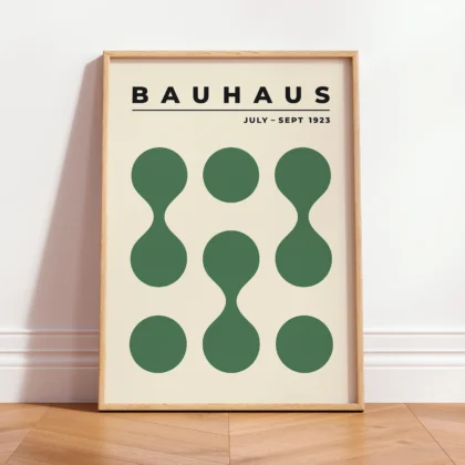 Bauhaus Exhibition 1923 Print – Green Circle Drops