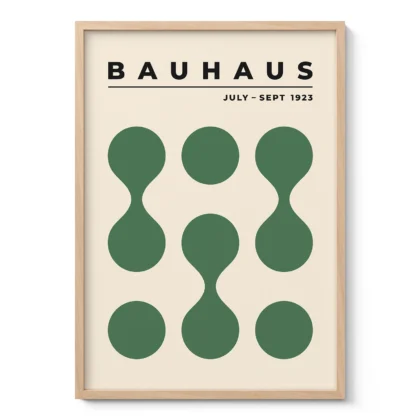 Bauhaus Exhibition 1923 Print – Green Circle Drops