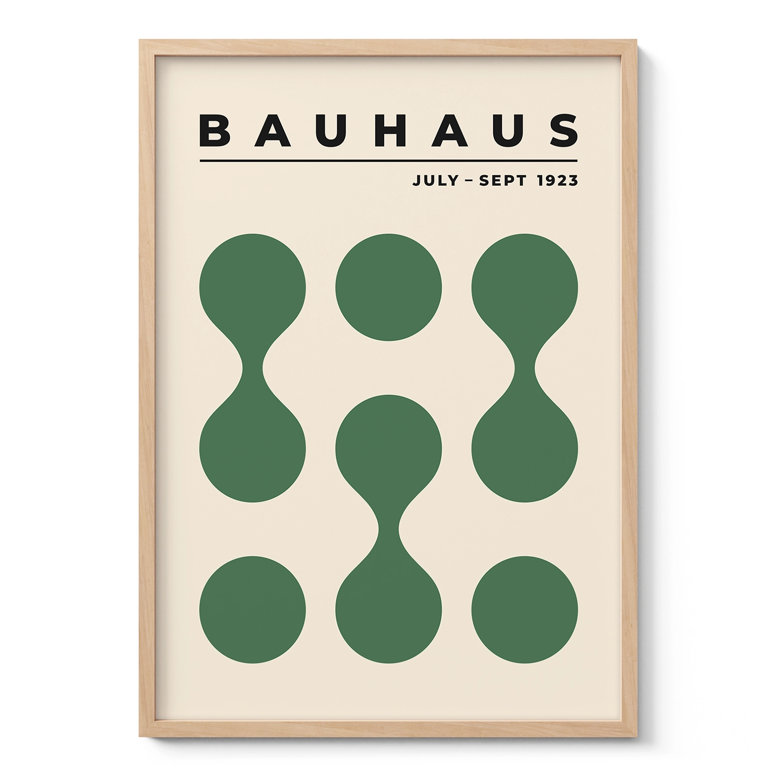 Bauhaus Exhibition 1923 Print – Green Circle Drops