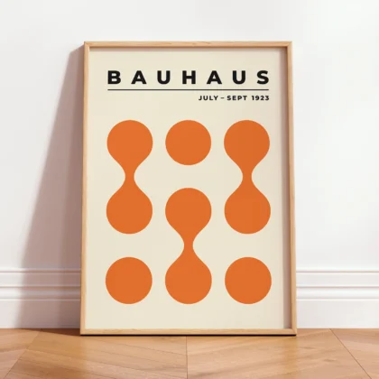 Bauhaus Wandbild – Orange Tropfen (1923)