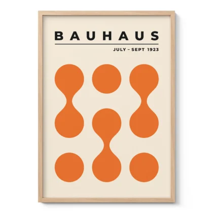 Bauhaus Wandbild – Orange Tropfen (1923)
