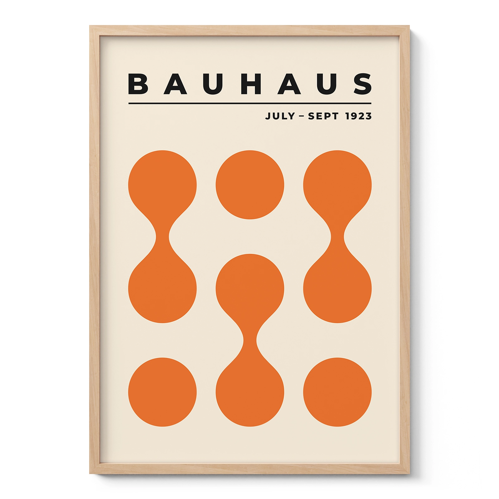 Bauhaus Exhibition 1923 Print – Orange Circle Drops