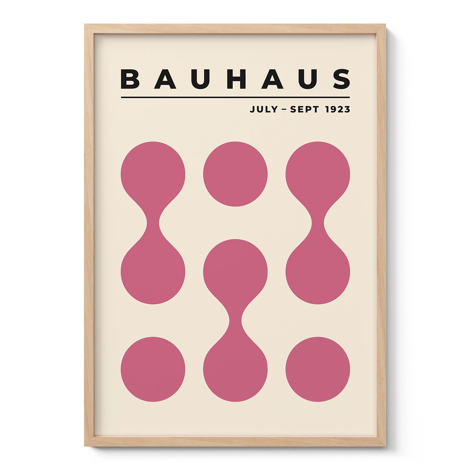 Bauhaus Exhibition 1923 Print – Pink Circle Drops