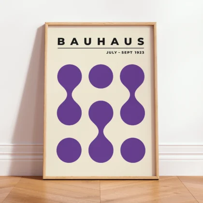 Bauhaus Exhibition 1923 Print – Purple Circle Drops