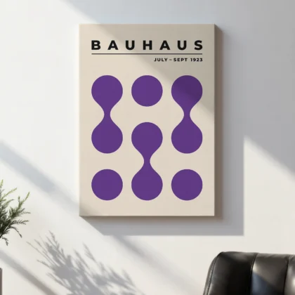 Bauhaus Exhibition 1923 Print – Purple Circle Drops