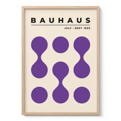Bauhaus Exhibition 1923 Print – Purple Circle Drops