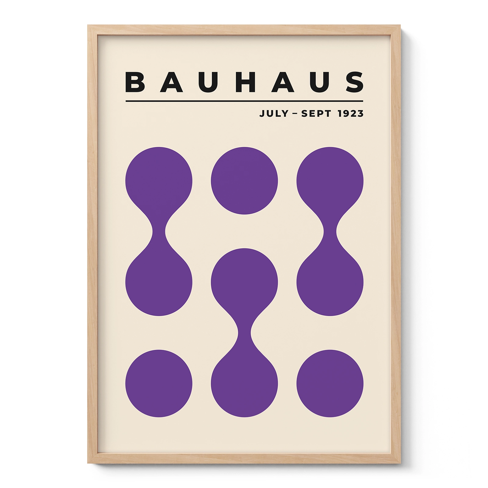 Bauhaus Exhibition 1923 Print – Purple Circle Drops