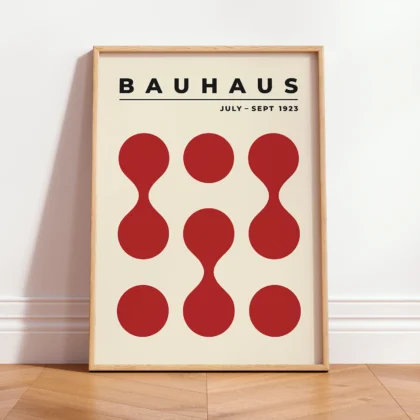 Bauhaus Exhibition 1923 Print – Red Circle Drops