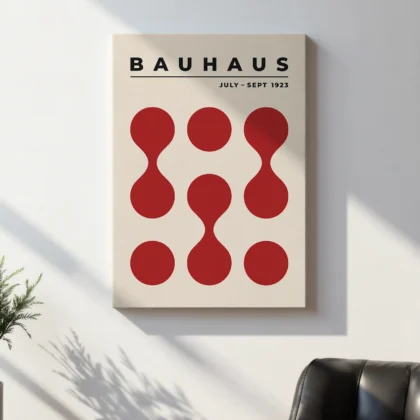 Bauhaus Exhibition 1923 Print – Red Circle Drops