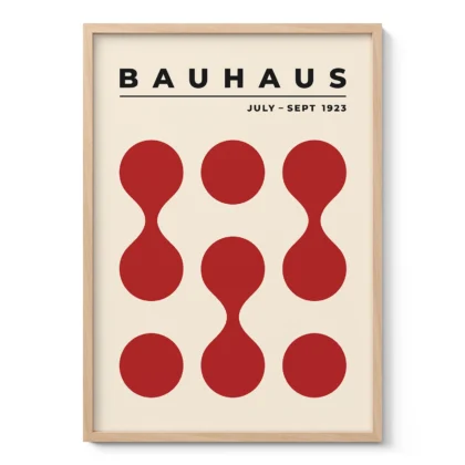 Bauhaus Exhibition 1923 Print – Red Circle Drops