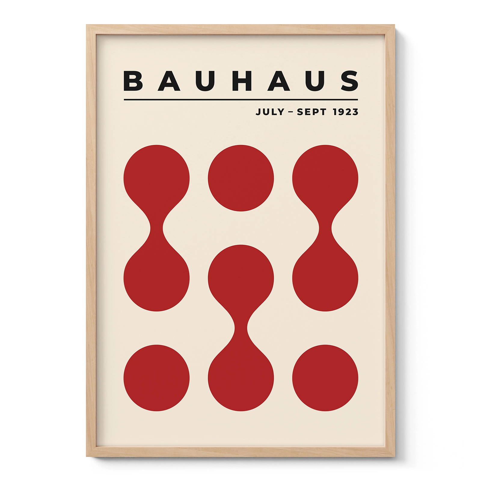 Bauhaus Exhibition 1923 Print – Red Circle Drops