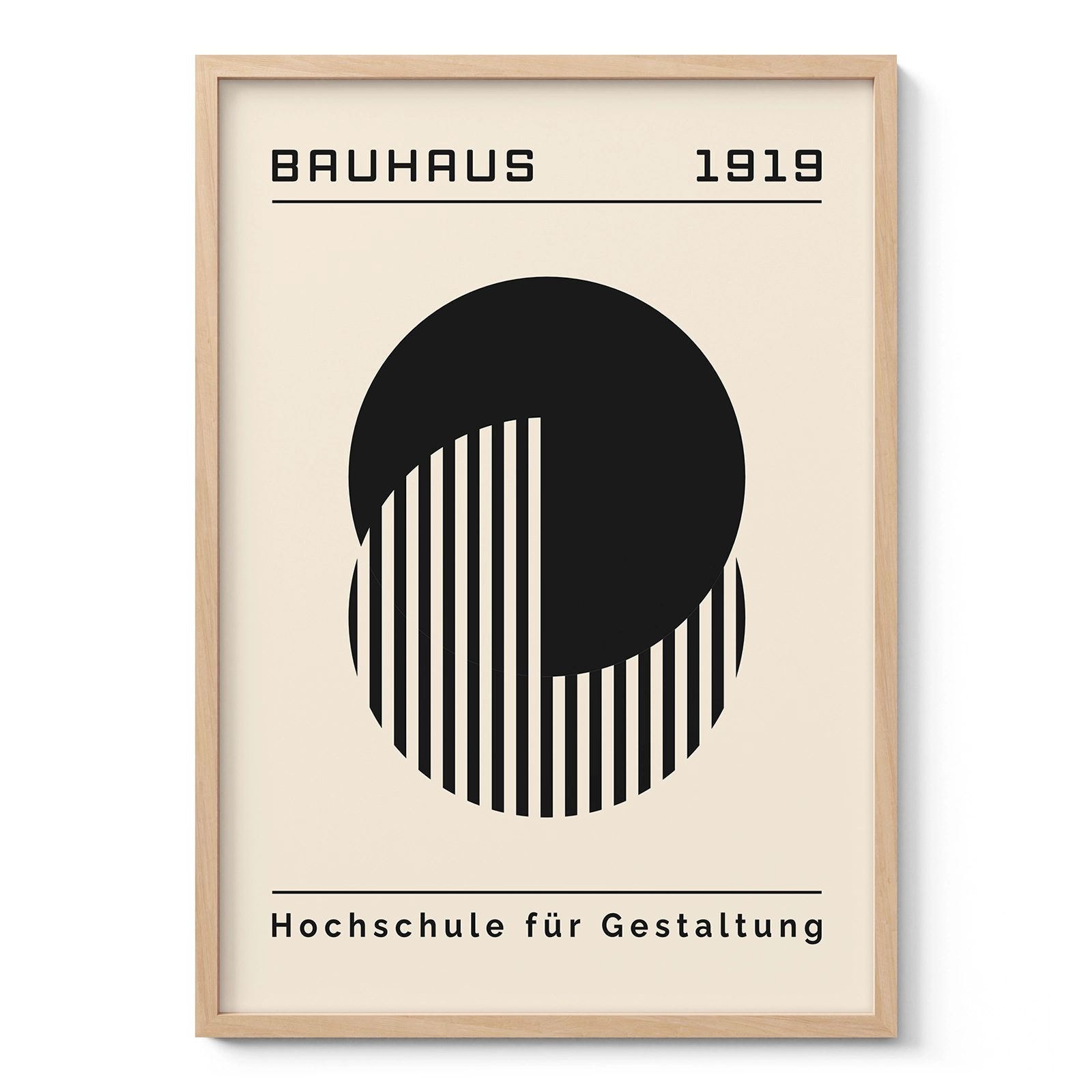 Bauhaus Print – Black Circle Harmony