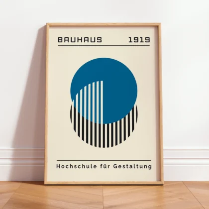 Bauhaus Wandbilder – Blue Circle Harmony