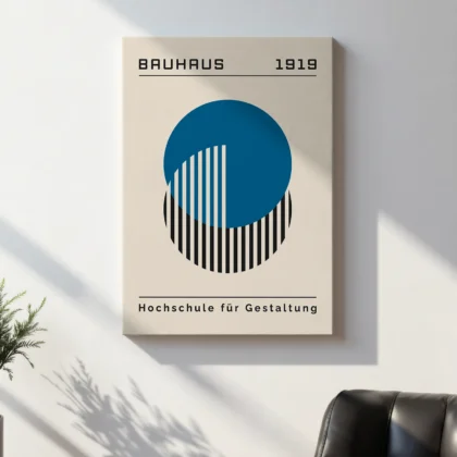 Bauhaus Wandbilder – Blue Circle Harmony