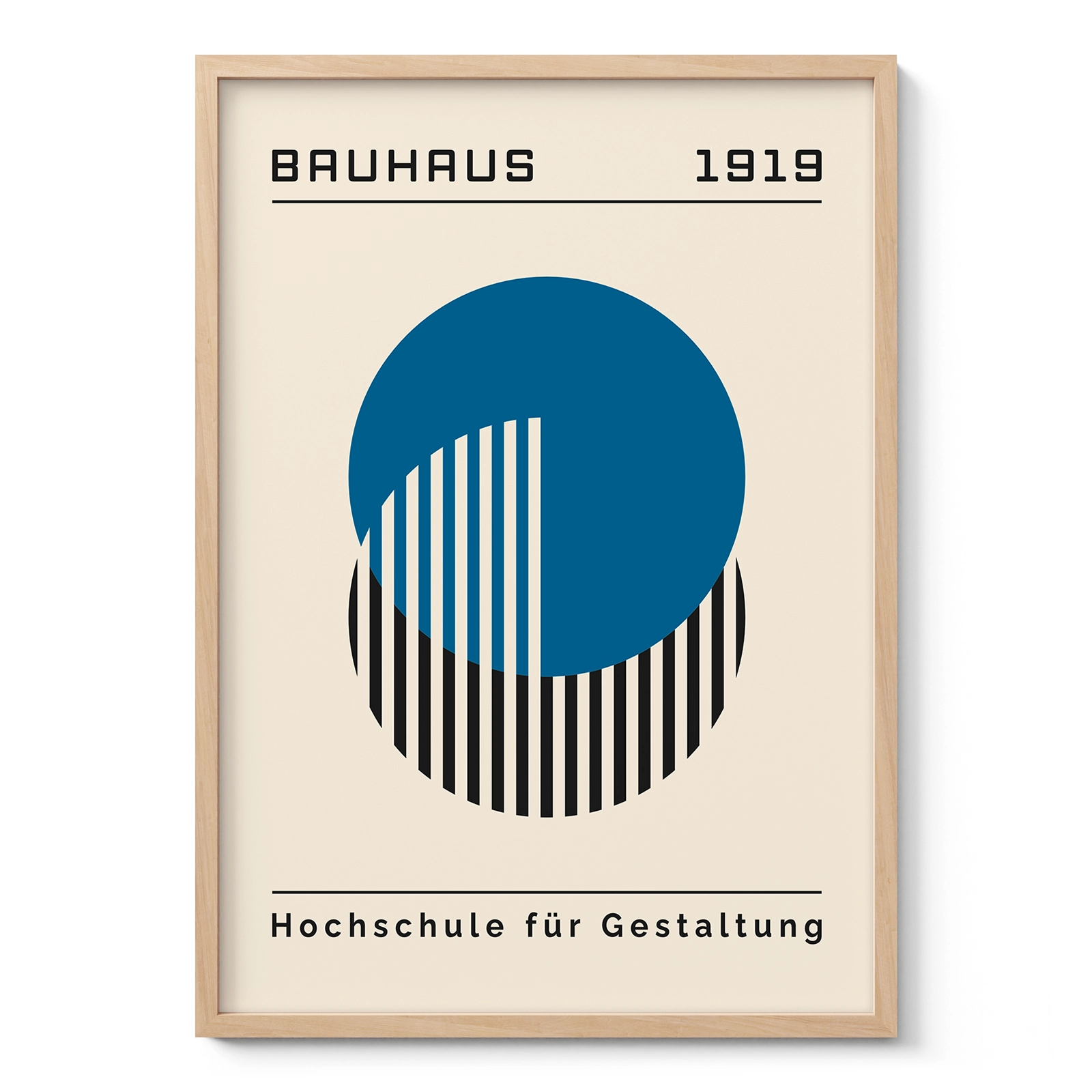 Bauhaus Print – Blue Circle Harmony