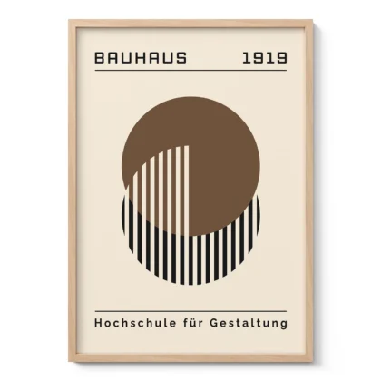 Bauhaus paveikslas – Apskritimų harmonija (ruda)