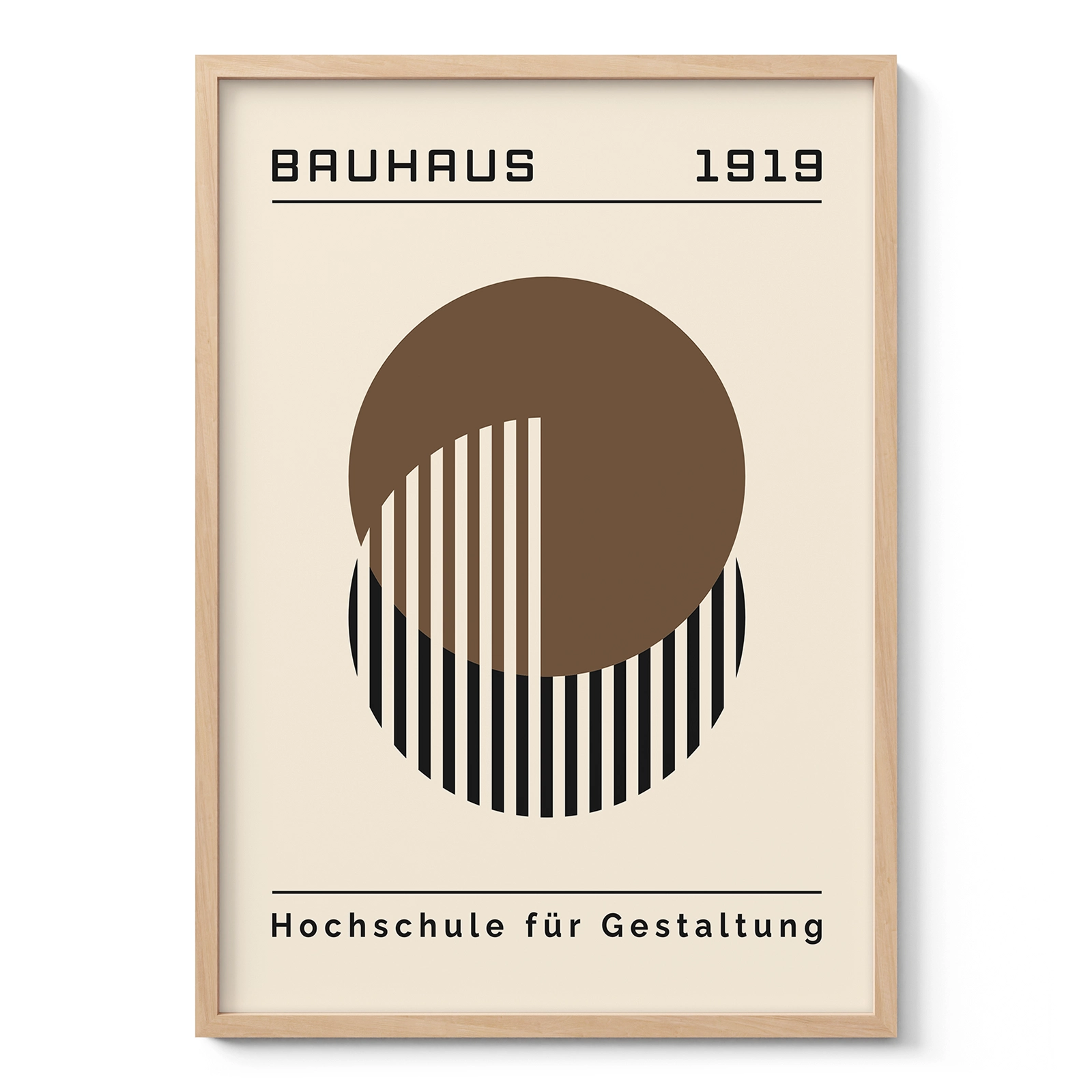 Bauhaus Print – Brown Circle Harmony