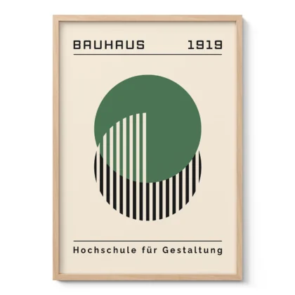 Bauhaus Print – Green Circle Harmony