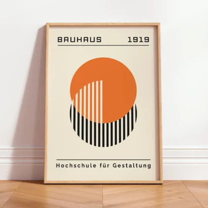 Bauhaus Print – Orange Circle Harmony