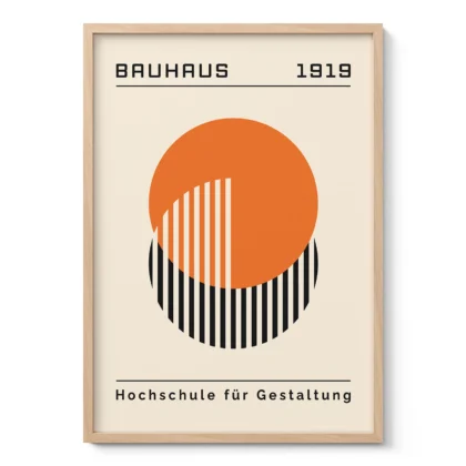 Bauhaus Print – Orange Circle Harmony
