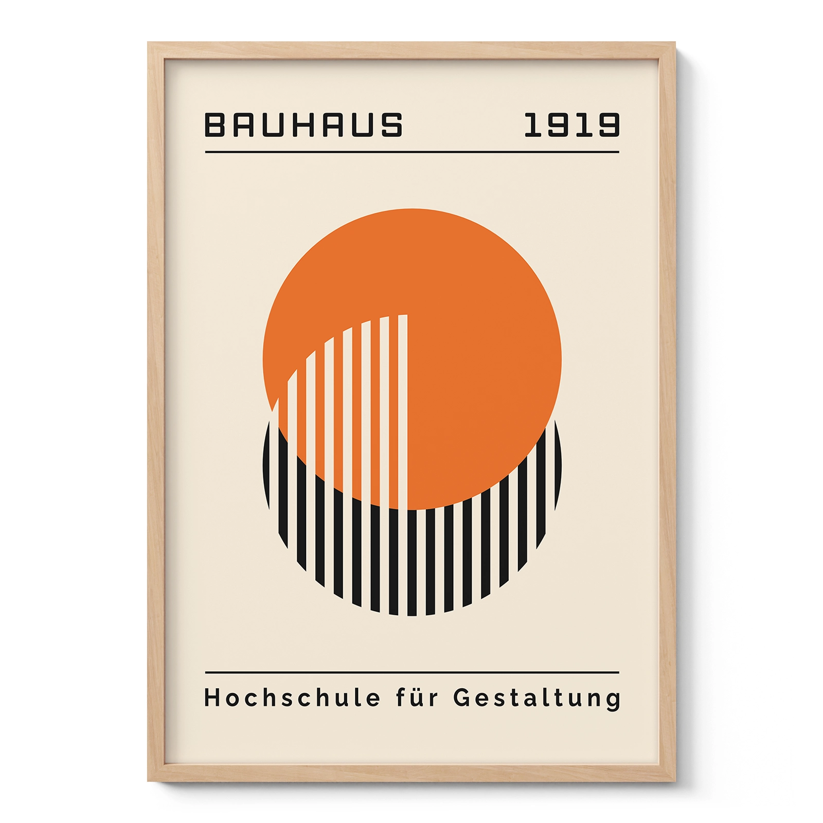 Bauhaus Print – Orange Circle Harmony