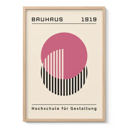Bauhaus Print – Pink Circle Harmony