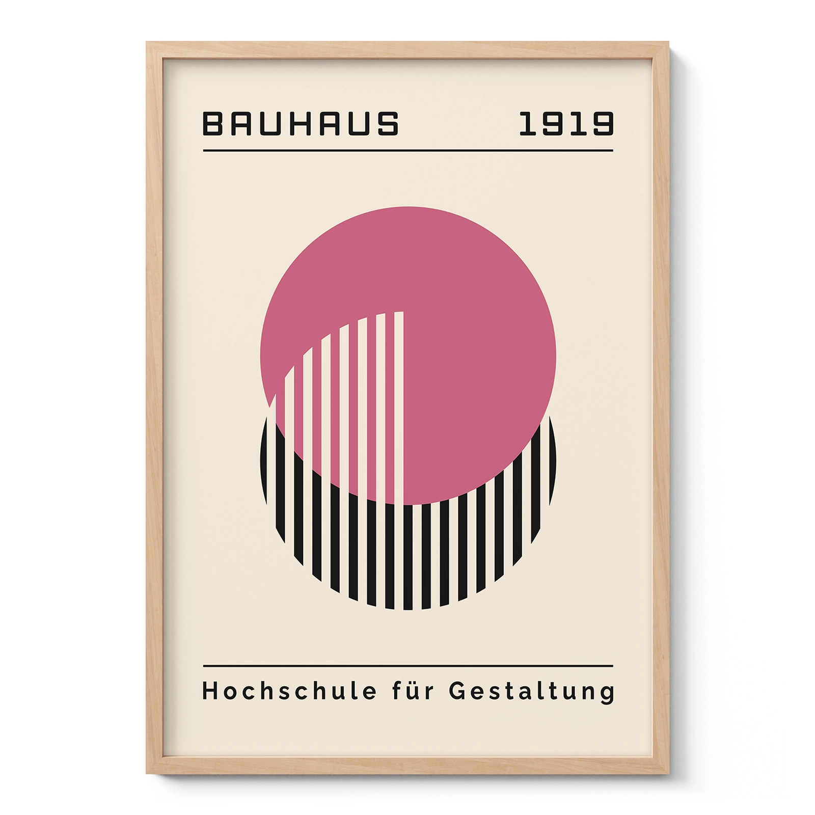 Bauhaus Print – Pink Circle Harmony