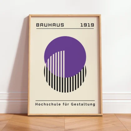 Bauhaus Print – Purple Circle Harmony