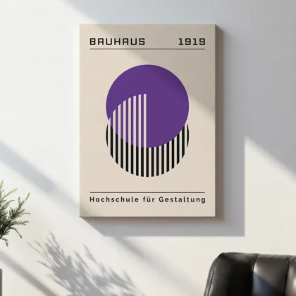 Bauhaus Print – Purple Circle Harmony