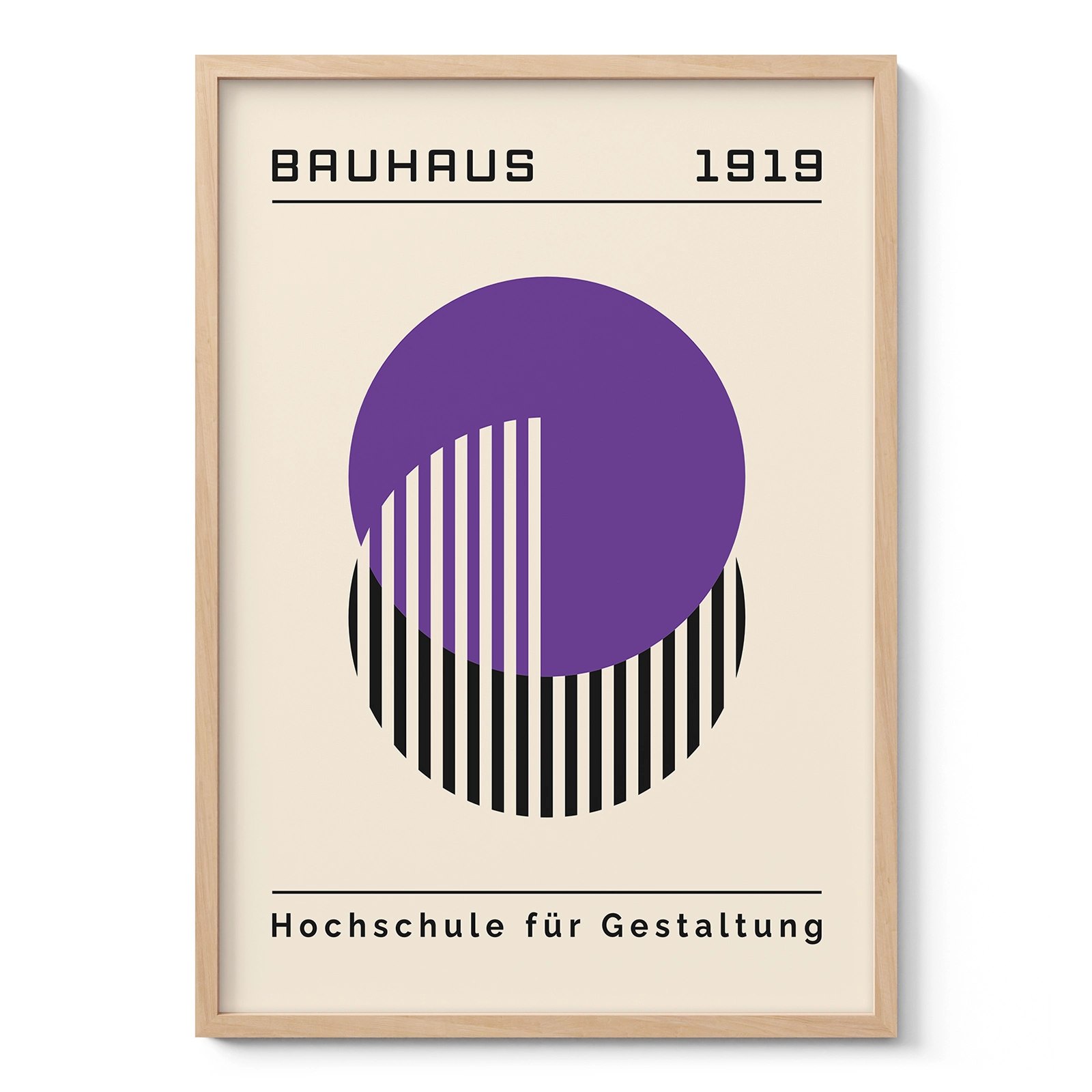 Bauhaus Print – Purple Circle Harmony